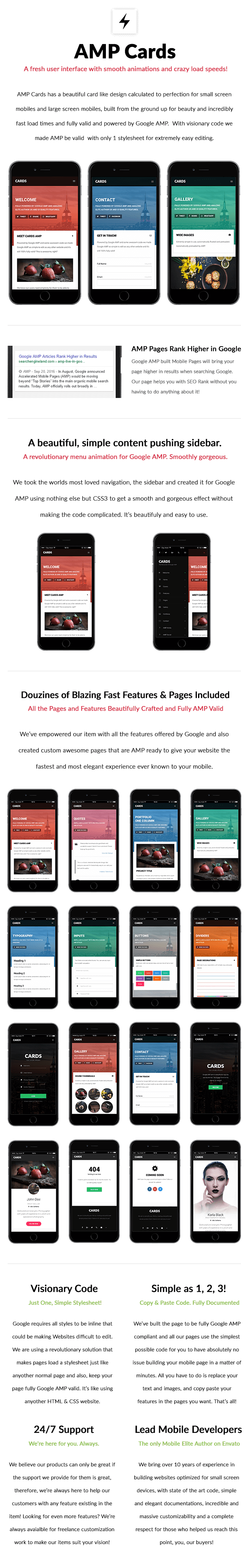 AMP Cards | Mobile Google AMP Template - 8