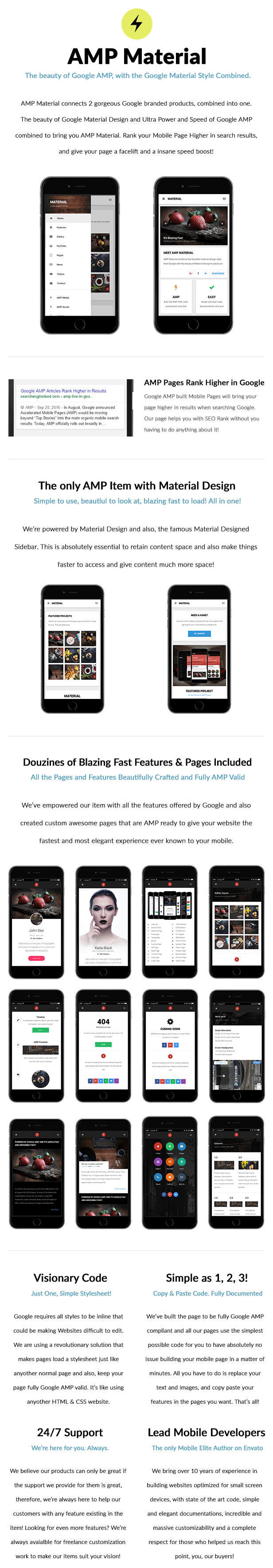 AMP Material | Mobile Google AMP Template - 8