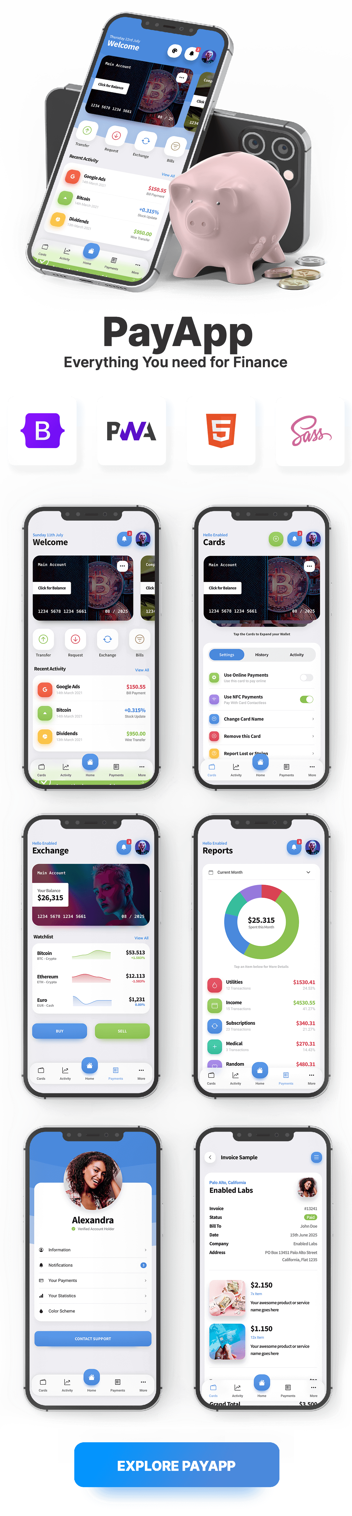 PayApp - Wallet & Banking PWA Mobile Template - 8