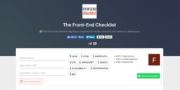 front-end checklist