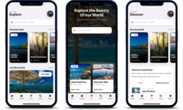 homepage travel app template