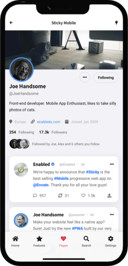 social media app template homepage twitter style