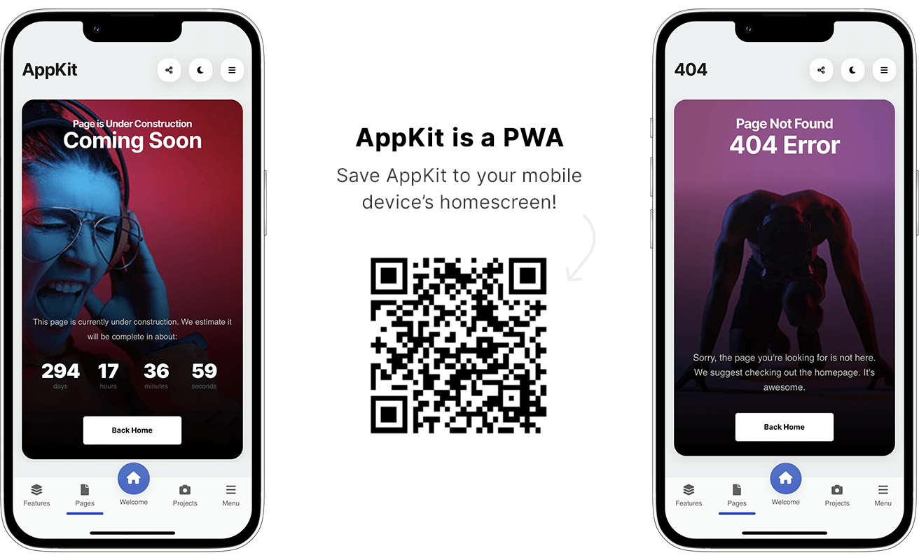 AppKit Mobile System Pages
